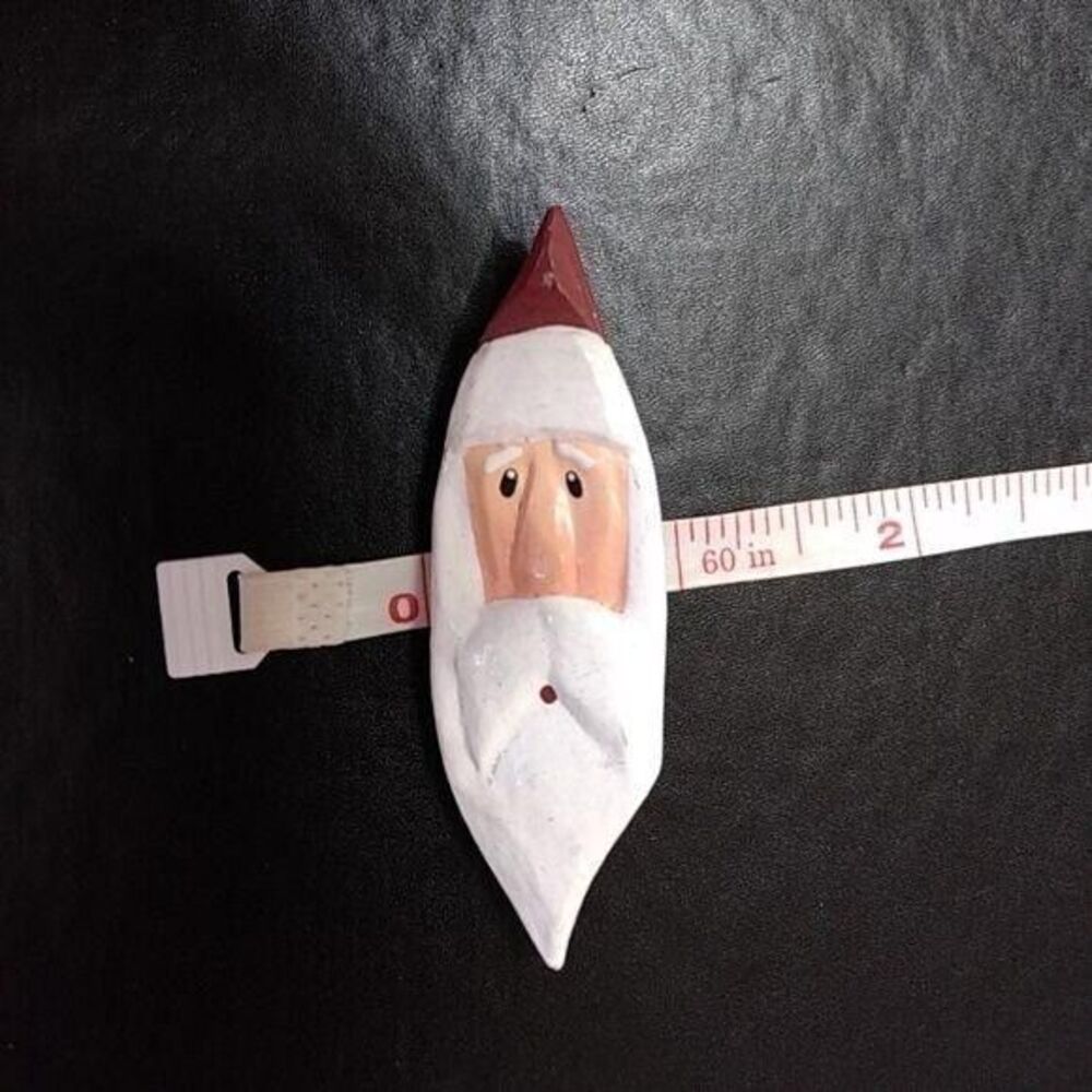 Vintage painted Santa Claus head brooch - Picture 8 of 8